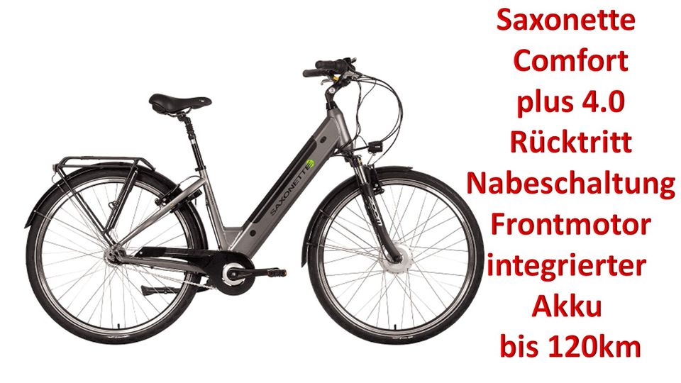 Saxonette comfort plus mit Rücktritt 28 Zoll E-Bike Pedelec in Cottbus