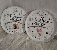 Personalisiert Wanduhr Baby Geschenk Geburt Kinderzimmer Deko uhr Hessen - Birstein Vorschau