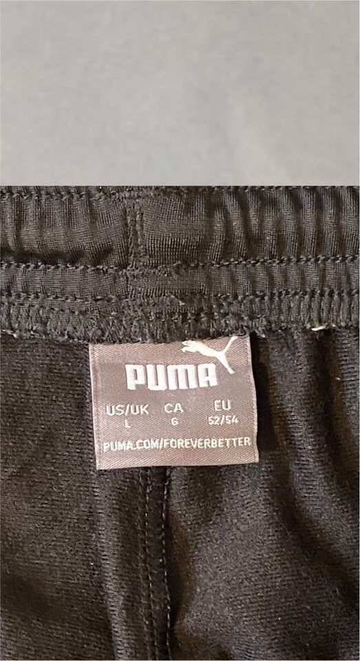 Puma Jogginghose / Trackpants schwarz weiß Gr L baggy retro in Krefeld