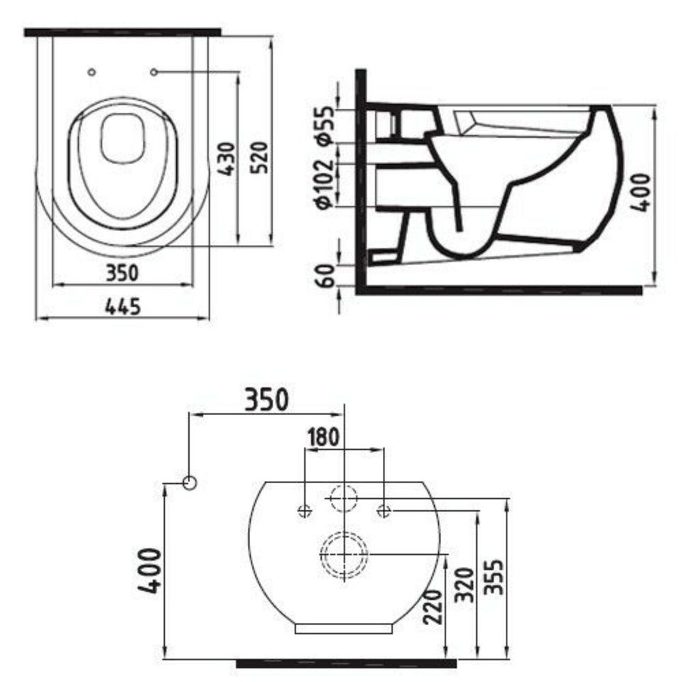 DESIGN Spülrandloses Hänge WC FLASH2 NANO + Soft-Close Deckel in Duisburg