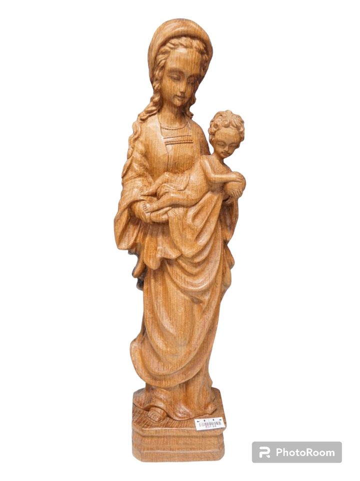 Jungfrau Maria Kind Jesus Skulptur Madonna m. Christusstatue Holz in Berlin
