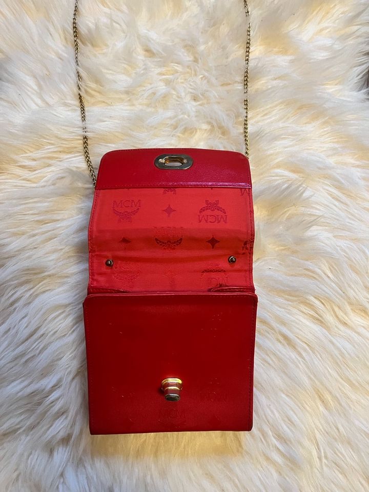 MCM Damen Vintage Tasche/Handtasche in Rot in Krefeld