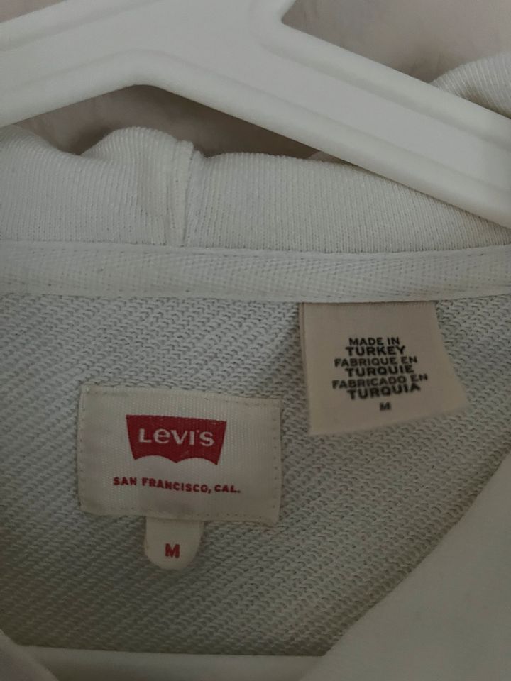 Levi‘s Strauss Hoodie weiß blau Größe M Herren in Nüsttal