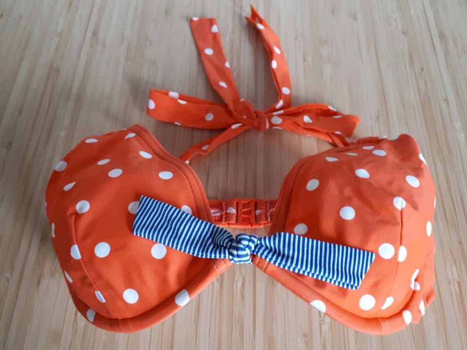 ❤ ESPRIT BIKINI Gr. 36C / S in RETRO DOTS ORANGE 2 Teilig  NEU ❤ in Ilmmünster