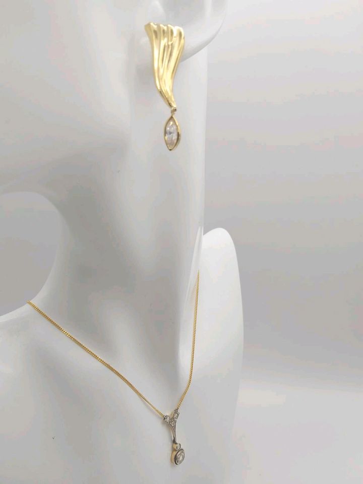 Goldkette/ 0,60ct Brilliant/ 585/ Set/ Ohrring/Zirkonia/333/ 531 in Quickborn