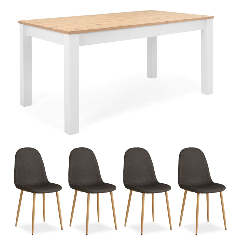 Essgruppe Esstisch ausziehbar mit 4 Stühlen Set Tisch VB420€* in Magdeburg