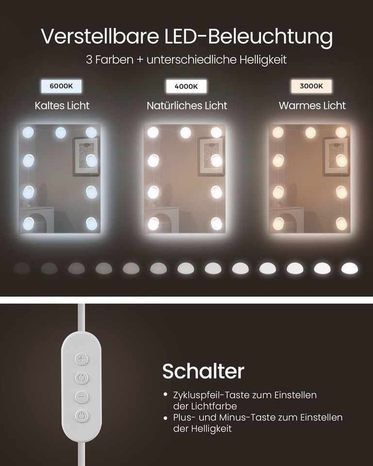 Schminktisch mit LED, NEUWARE, 165€* in Köln