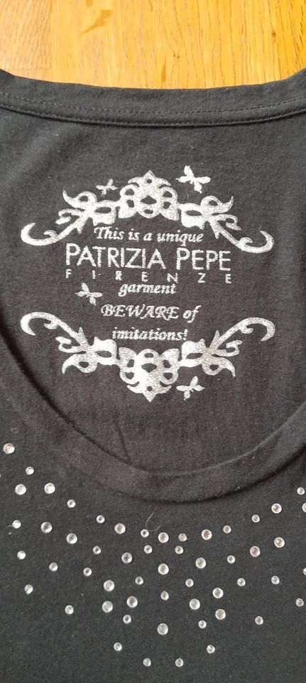 T-shirt von PATRIZIA PEPE mit Strasssteinen schwarz Größe 38 in Freystadt