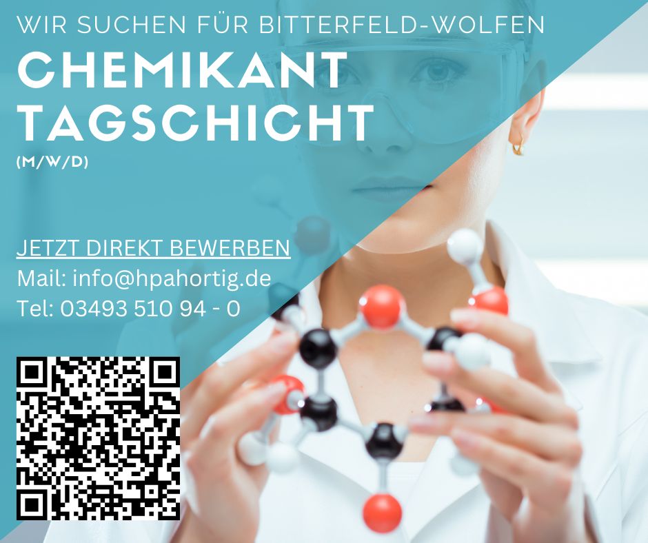 Chemikant (m/w/d) Bitterfeld - Tagschicht - Chemietarif in Bitterfeld