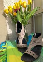 VA Milano, Gr 38, Sandalen, Leder, grau, neuwertig Bayern - Schweinfurt Vorschau