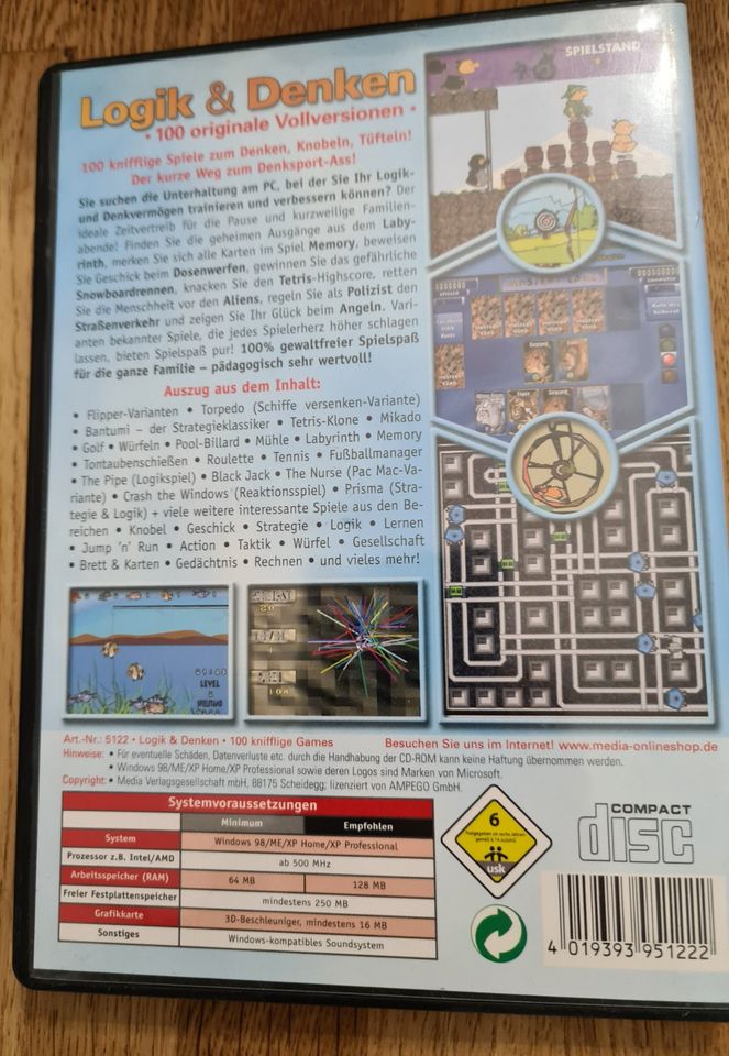 PC Spiel Logik &Denken (CD ROM) in Setzin