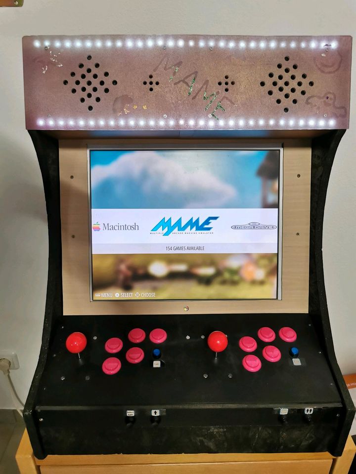 Spielautomat Nachbau RetroPI Raspberry PI in Train