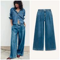 neuwertige ZARA wide leg Jeans 100% Baumwolle Baden-Württemberg - Bad Waldsee Vorschau