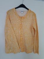LINEA TESINI Damen Strickjacke Cardigan gelb/weiß - Gr. 42 M/L Hessen - Bad Homburg Vorschau