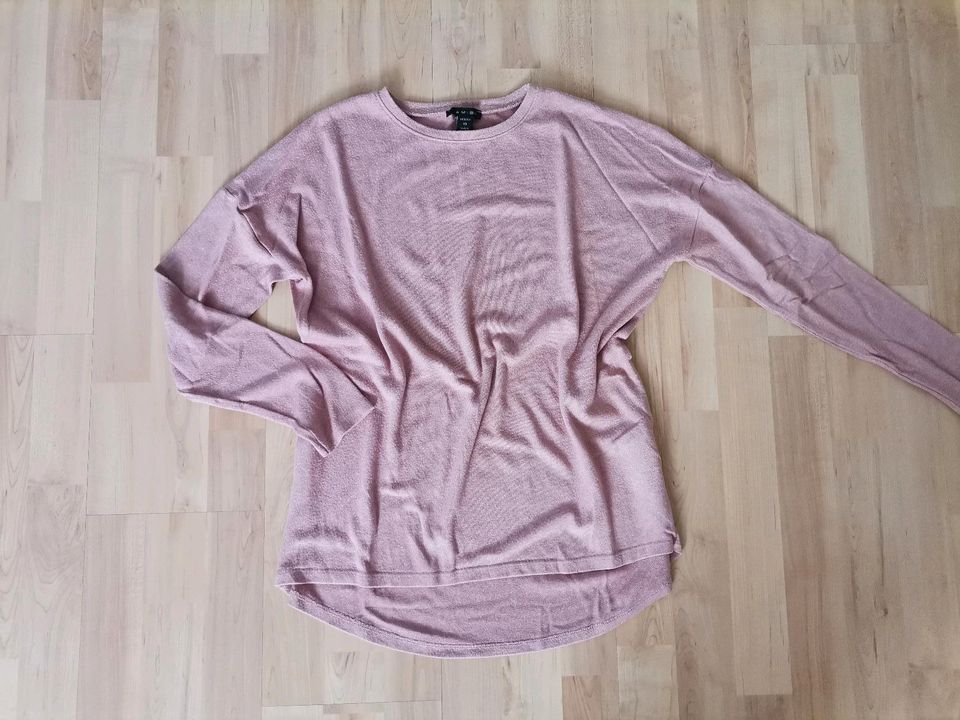 Pullover leicht Strick Pulli Langarm Shirt Altrosa rosa Damen XS in Ebsdorfergrund