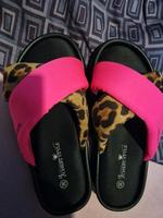 Sandalen Schlappen  pink /Leo  Gr. 36 Bayern - Regensburg Vorschau