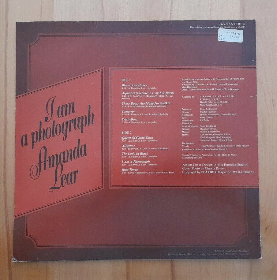 Amanda Lear "I am a photograph" LP Vinyl Schallplatte in Wittelshofen