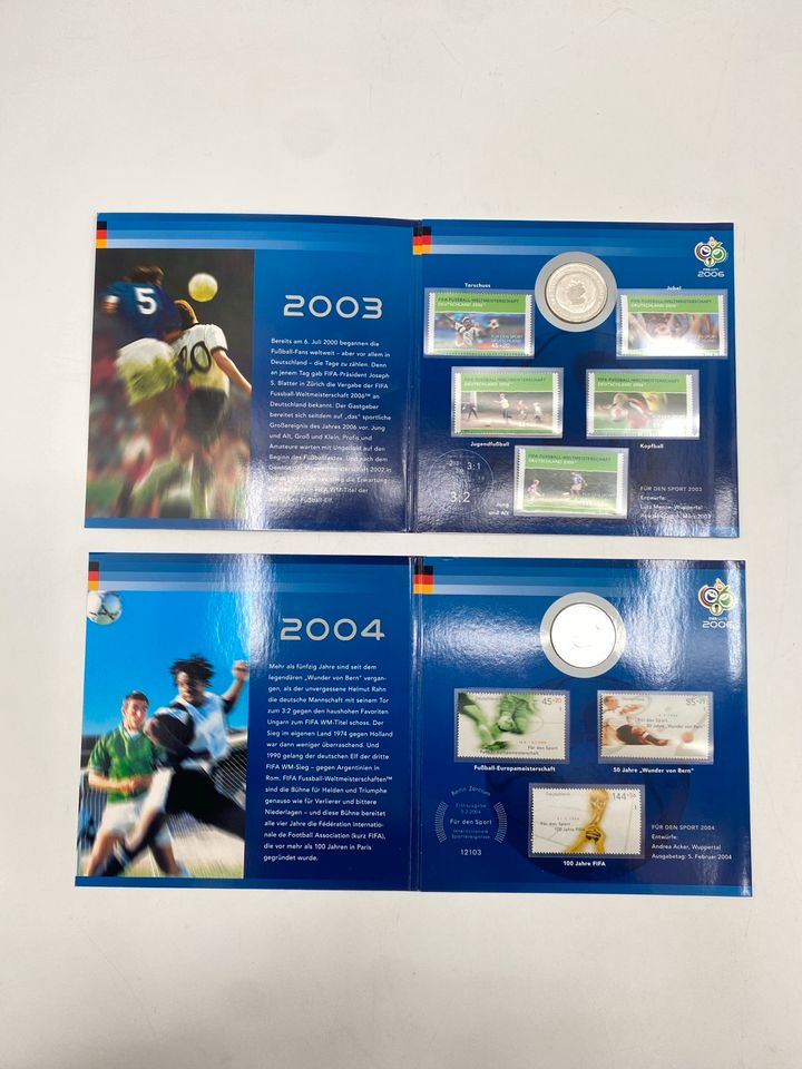 * FUSSBALL SET NUMIS GEDENKFOLDER FIFA WM 2006 SILBER MÜNZE BRIEF in Berlin