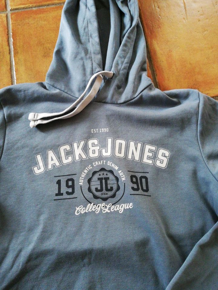 Jack & Jones Pullover Hoodie grau Größe XS in Kraichtal