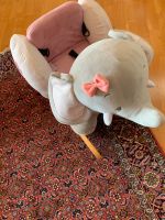 Nattou Schaukeltier Elefant grau mit rosa und weiß Spielzeug Saarland - Riegelsberg Vorschau
