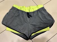 NIKE Dri-FIT 2 in 1 Running Shorts Damen Gr M / 38 Grau neon grün Niedersachsen - Edewecht Vorschau