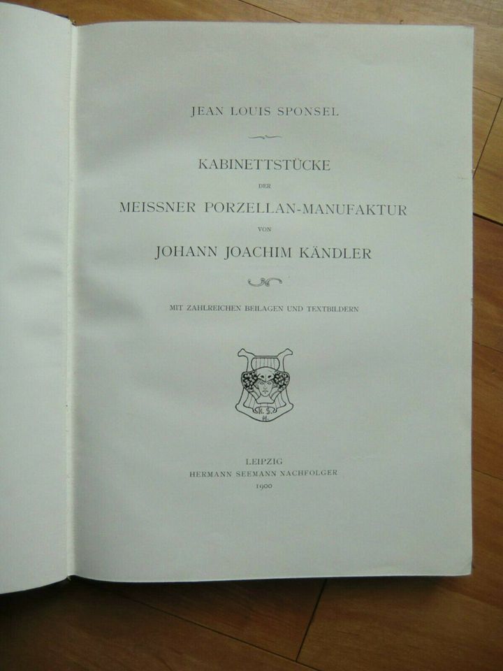 Sponsel, J.L. Meissner Porzellan-Figuren Leipzig 1900 Antiquariat in Konstanz