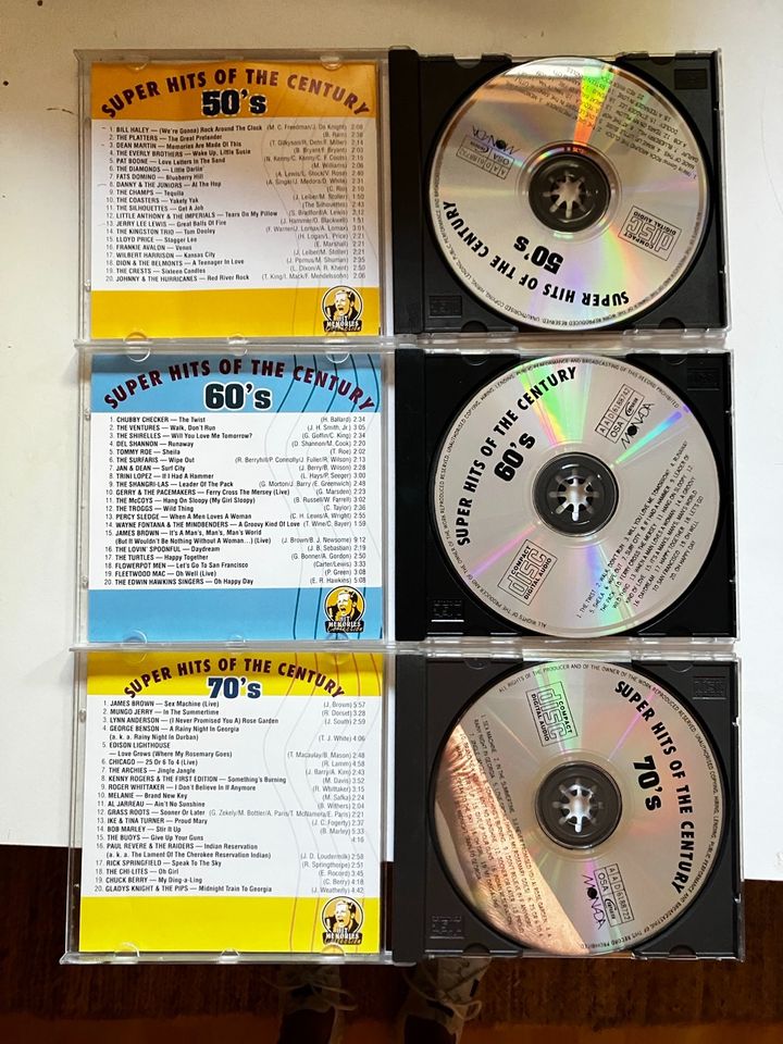 CD‘s 50er, 60er, 70er, ein bis zweimal gespielt, Preis pro Stück in Altshausen