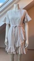 H&M Kleid Knielang Rüschen Gürtel creme bedruckt Gr. 36 Top Bayern - Haibach Unterfr. Vorschau