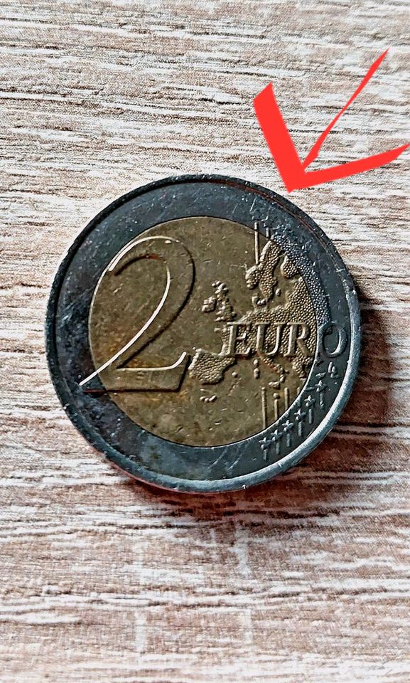 2 Euro Münze mit Fehlprägung in Wipperfürth