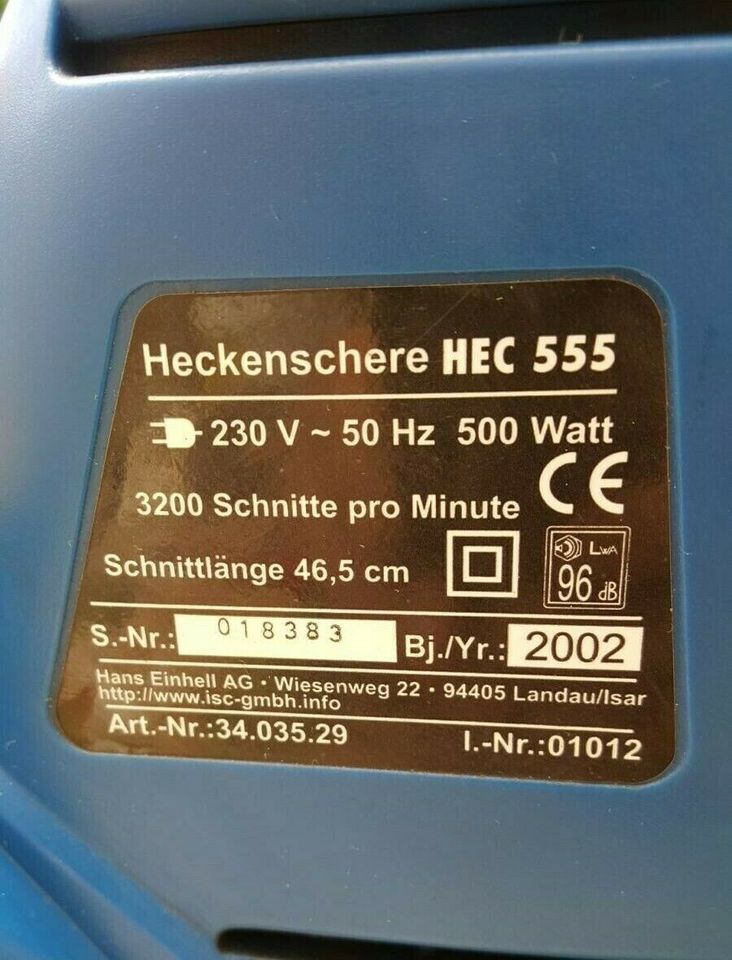 Heckenschere ROYAL Eihell HEC 555 Defekt in Mahlberg