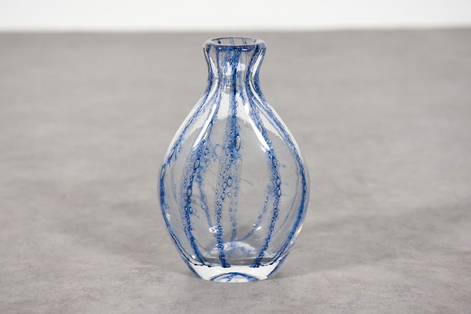 Barovier & Toso Glas Vase / Murano 1960'er / blau in Centrum