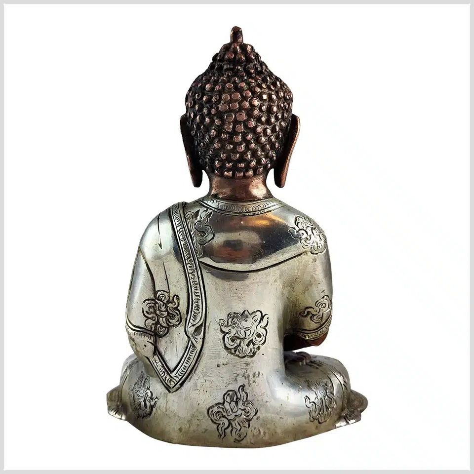 Erleuchteter Buddha Messing Kupfersilber 25cm 3kg in Hamburg