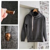 Hoodie von ONLY Gr.M grau mit Totenkopf-Details Altona - Hamburg Bahrenfeld Vorschau