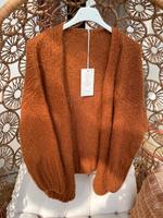 Cardigan braun Karamell Italien Strickjacke Pullover Zara Mango Düsseldorf - Bilk Vorschau