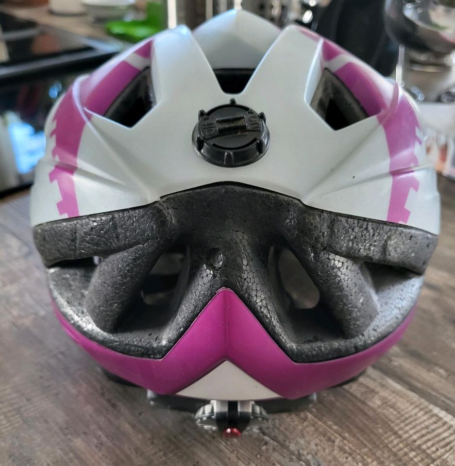 KED Fahrradhelm Junior II Größe M wie neu pink / weiß in Oberderdingen