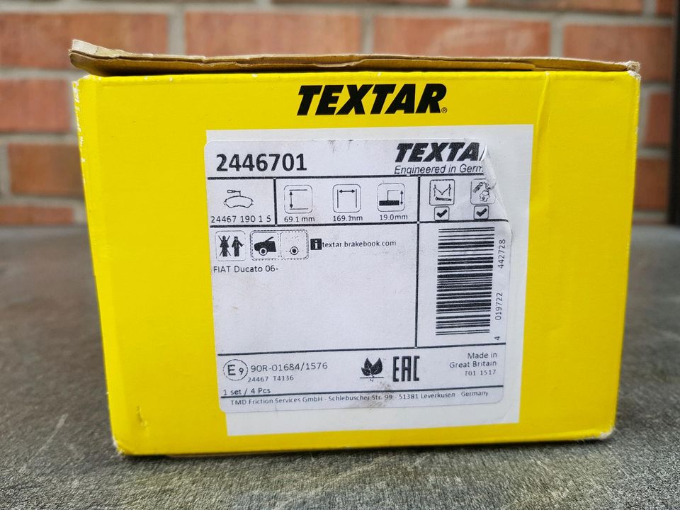 TEXTAR 2446701 Bremsbeläge Vorne für CITROEN JUMPER FIAT DUCATO O in Hückelhoven