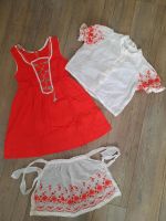 Dirndl Rose Kinder rot Gr. 146 mit Bluse und Schürze Stuttgart - Zuffenhausen Vorschau