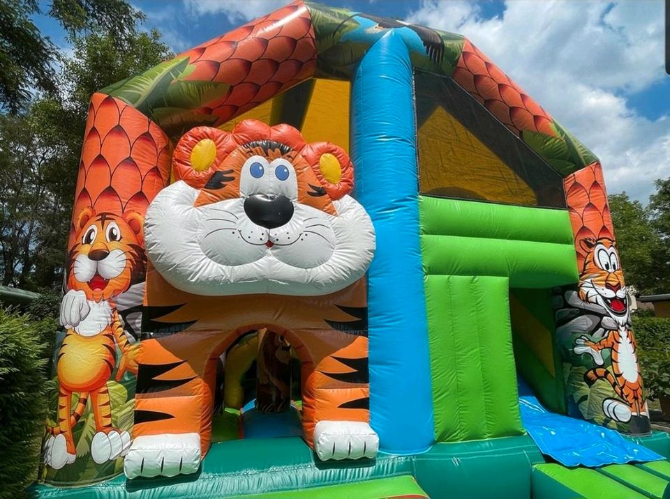 Hüpfburg Tiger House Multiplay Mieten leihen nur 195,00€ am Tag in Egelsbach