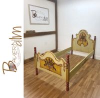 Einzelbett Bett Schlafzimmer Landhausbett Holzbett bemalt 299€* Hessen - Fulda Vorschau