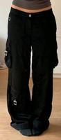 Schwarze weite Cargo Hose glanz Gr. 38/40  105cm lang Niedersachsen - Meppen Vorschau
