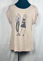 Trendy Sommer T-Shirt 94% Leinen Glitzer Beige XL 1-2-3 Paris Berlin - Steglitz Vorschau