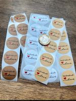 Sticker Handmade with Love Mix, selbstgemacht, Aufkleber basteln Nordrhein-Westfalen - Warburg Vorschau