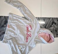 Pullover Pulli grau rosa mit Aufschrift Kapuze 146 152 Bayern - Rattelsdorf Vorschau