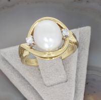 WERT 950 € BRILLANT PERL RING IN 585er 14K GELBGOLD vxlt K76887 Essen - Altenessen Vorschau