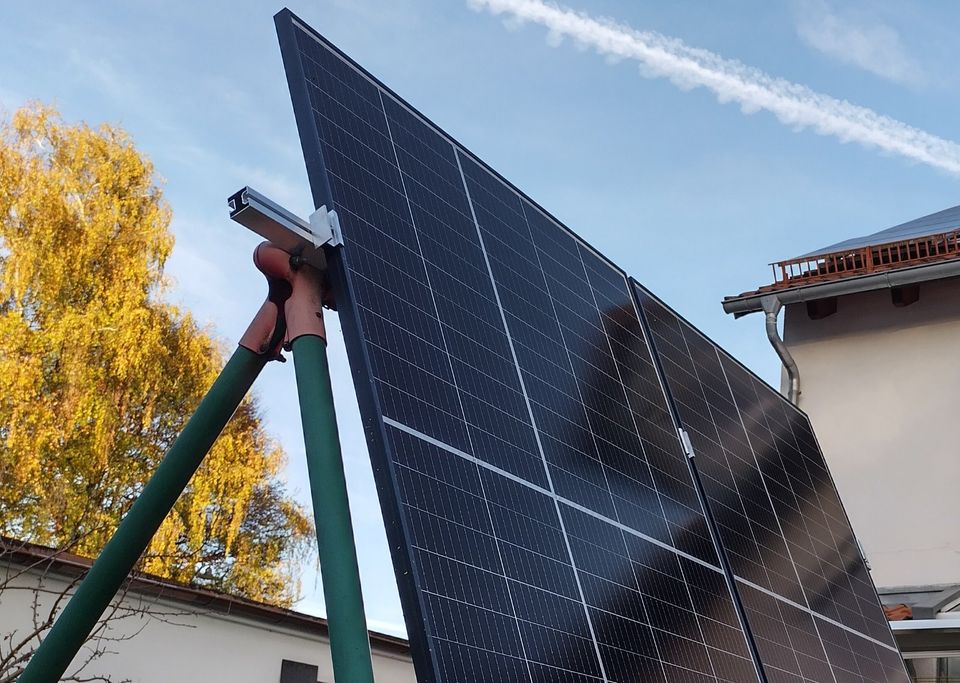 Aufständerung für Garten PV Anlage (Balkon PV) in Mering