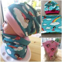 Diy handmade loop Halssocke Beanie Mütze heidi wolken petrol Darß - Zingst Vorschau