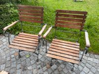 2x Biergartenstuhl Klappstuhl Life Style + Armlehnen Metall Holz Bayern - Schliersee Vorschau