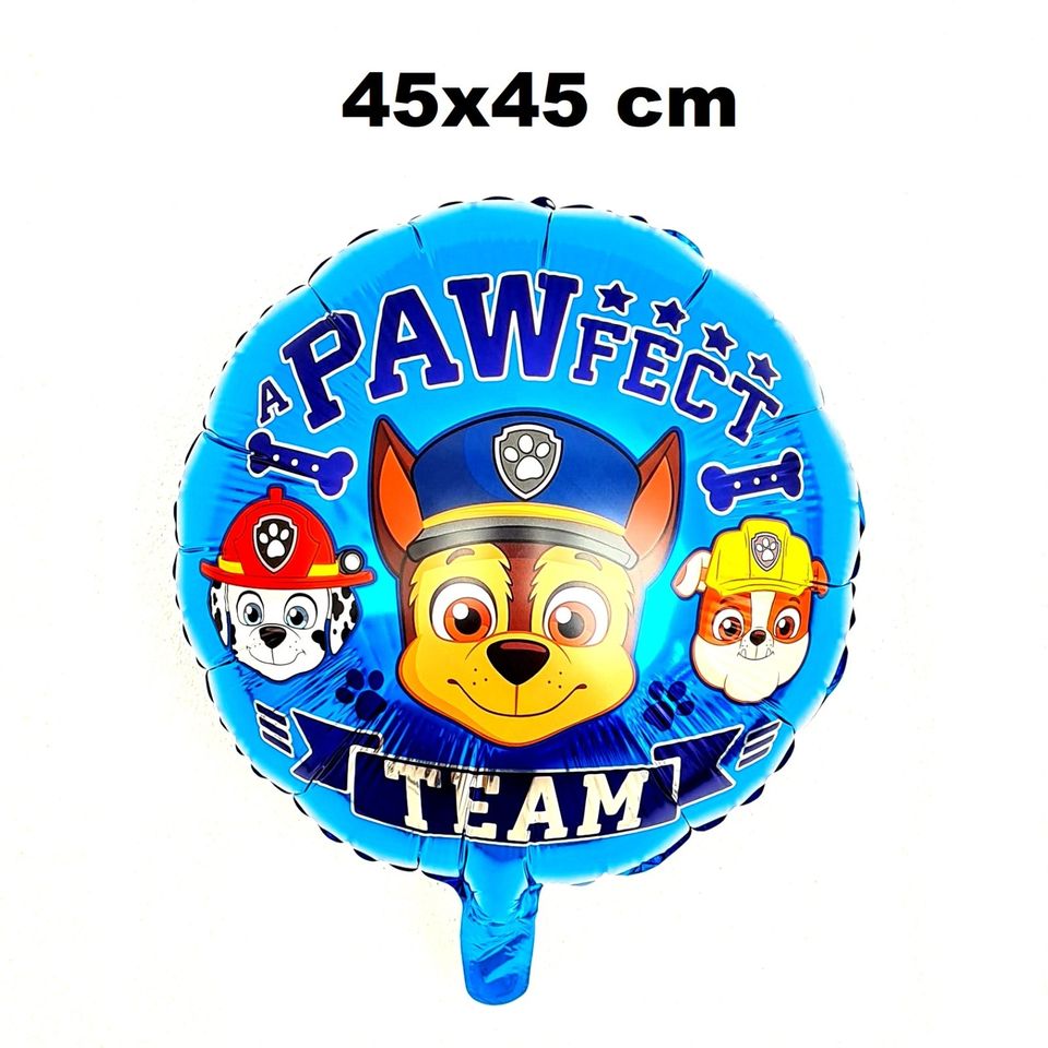 Chase Geburtstags Set 1-8 Zahl Folienballon Luftballon Paw Patrol in Neckarsulm