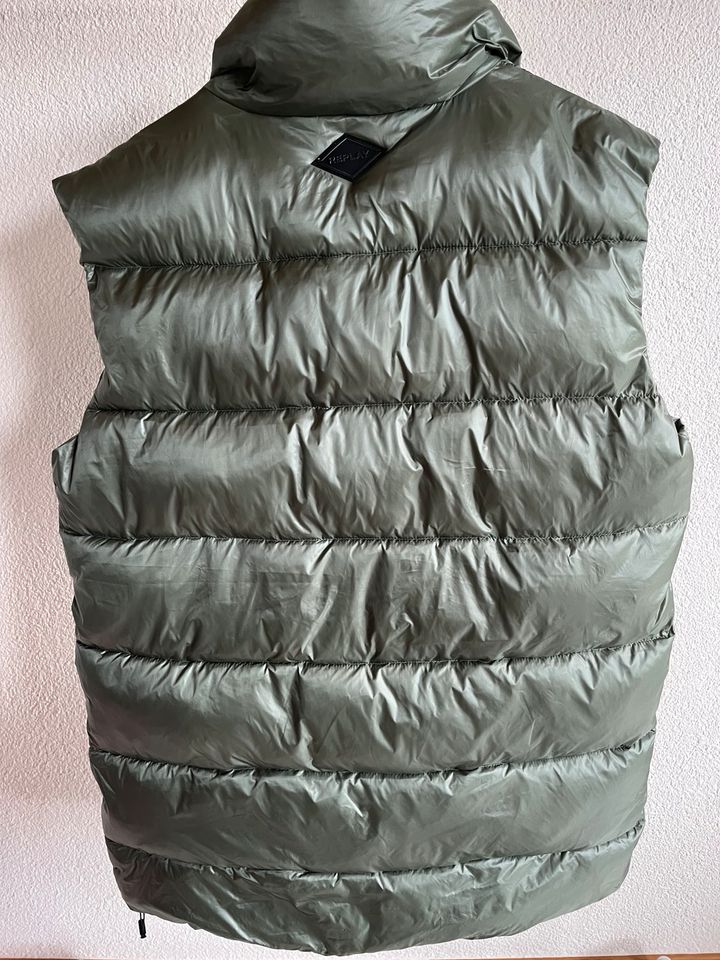 Replay Jeans Weste Jacke Puffer Daunen S khaki NEU in Elsenfeld