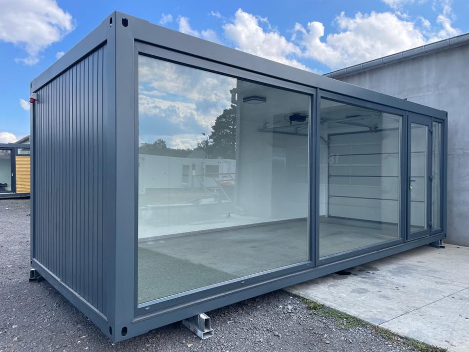 Garage mit Glaswand 7x3x2,8 m Bürocontainer  Wohncontainer in Görlitz